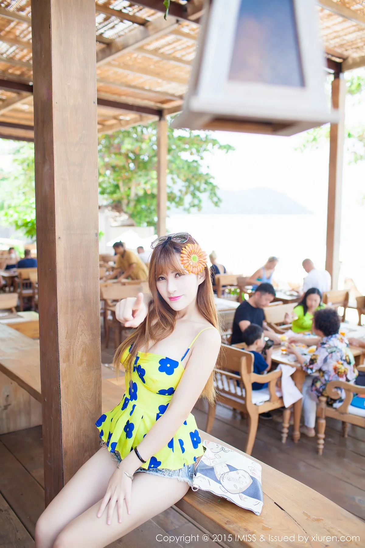 ytw9.com[IMISS爱蜜社]Vol.039_嫩模LalaBaby啦啦普吉岛旅拍粉红齐逼牛仔短裤写真55P